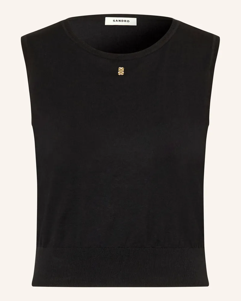 Sandro Stricktop schwarz Schwarz