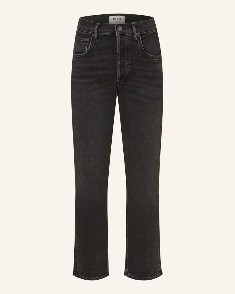 AGOLDE Straight Jeans Riley schwarz Pmic