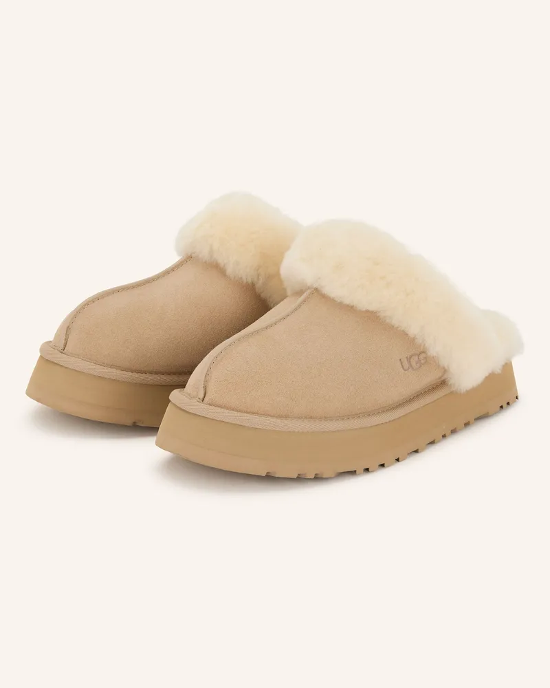 UGG Pantoletten Disquette beige Hellbraun