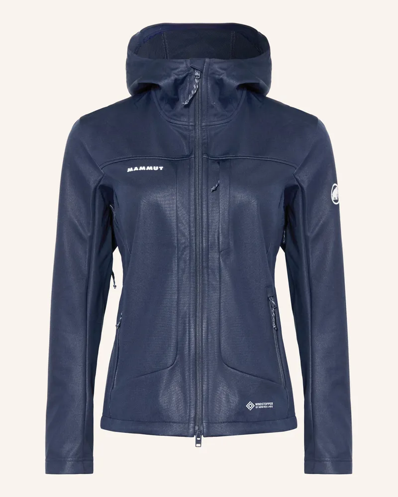 Mammut Softshell-Jacke Ultimate Viii So Hooded blau Dunkelblau