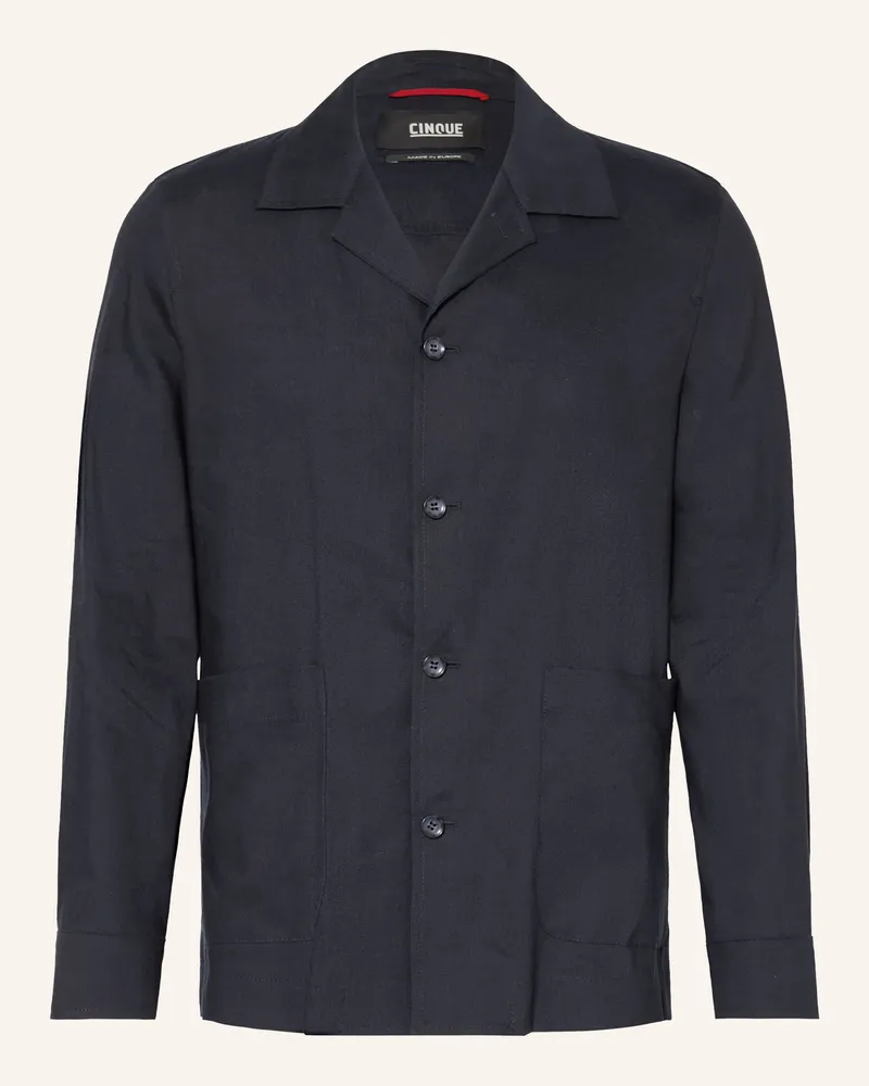 cinque Overshirt Cimalte Mit Leinen blau Dunkelblau