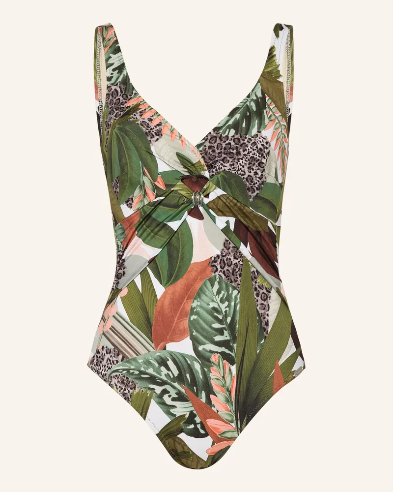 Charmline Shape-Badeanzug FLORAL SAFARI Grün