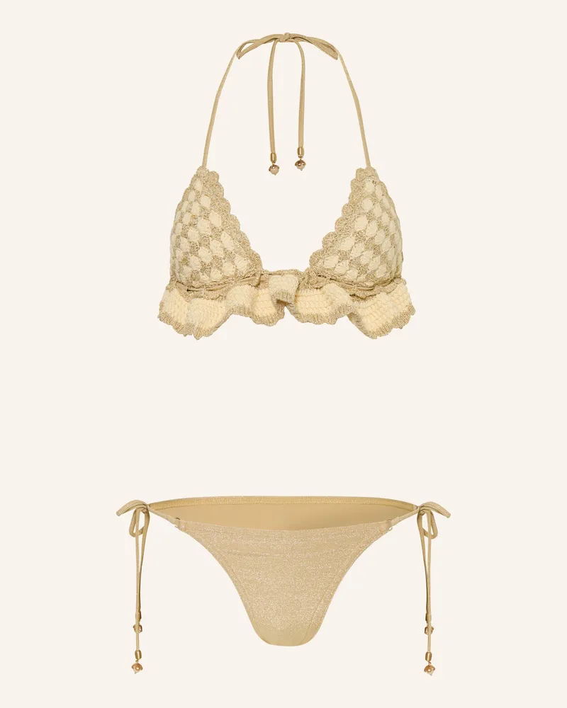 Zimmermann Triangel-Bikini Wanderlust Mit Glitzergarn gold Gold