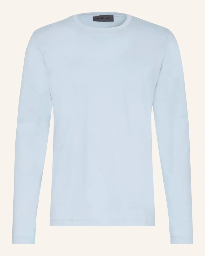 Hanro Schlafshirt Living blau Hellblau