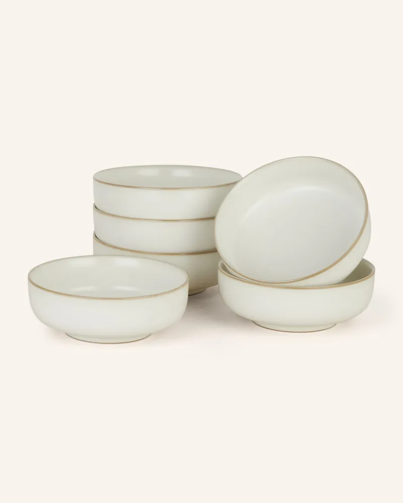 ferm LIVING 6er-Set Schalen Sekki weiss Creme