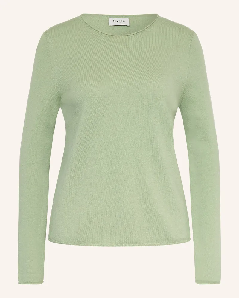 Maerz Pullover Aus Merinowolle gruen Hellgrün