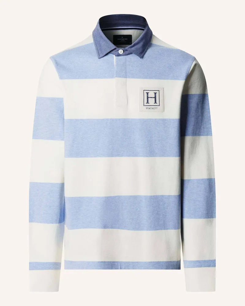 Hackett Poloshirt Heritage H Stripe Rby blau Blau