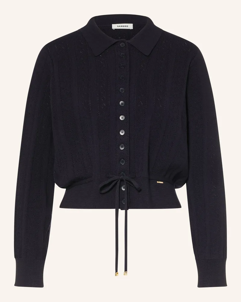 Sandro Strickjacke blau Dunkelblau