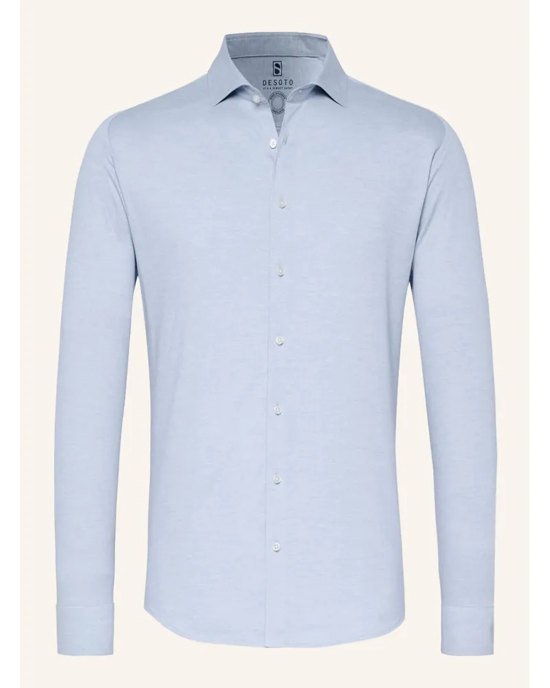 DESOTO Jerseyhemd Slim Fit Blau