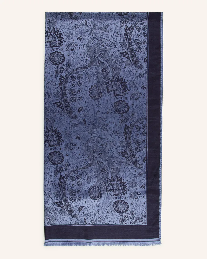 Etro Schal Mit Seide blau Hellblau