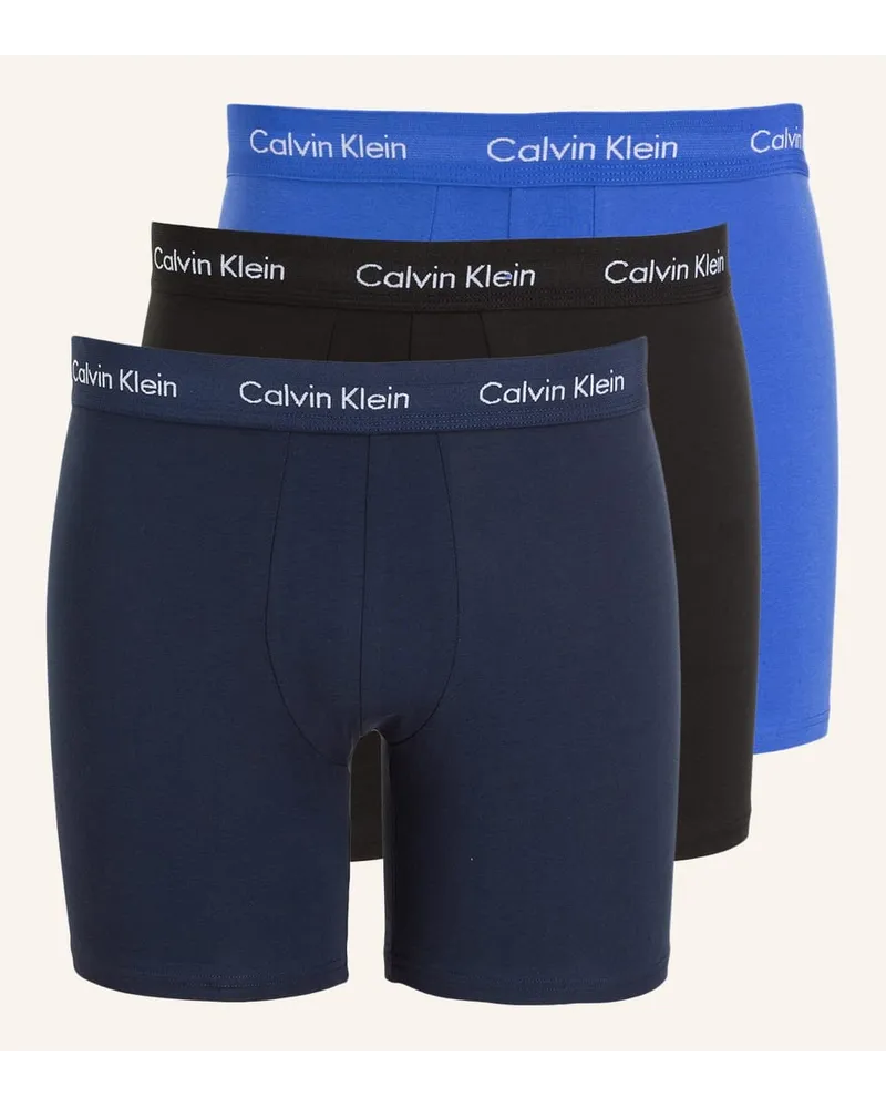 Calvin Klein 3er-Pack Boxershorts COTTON STRETCH Blau