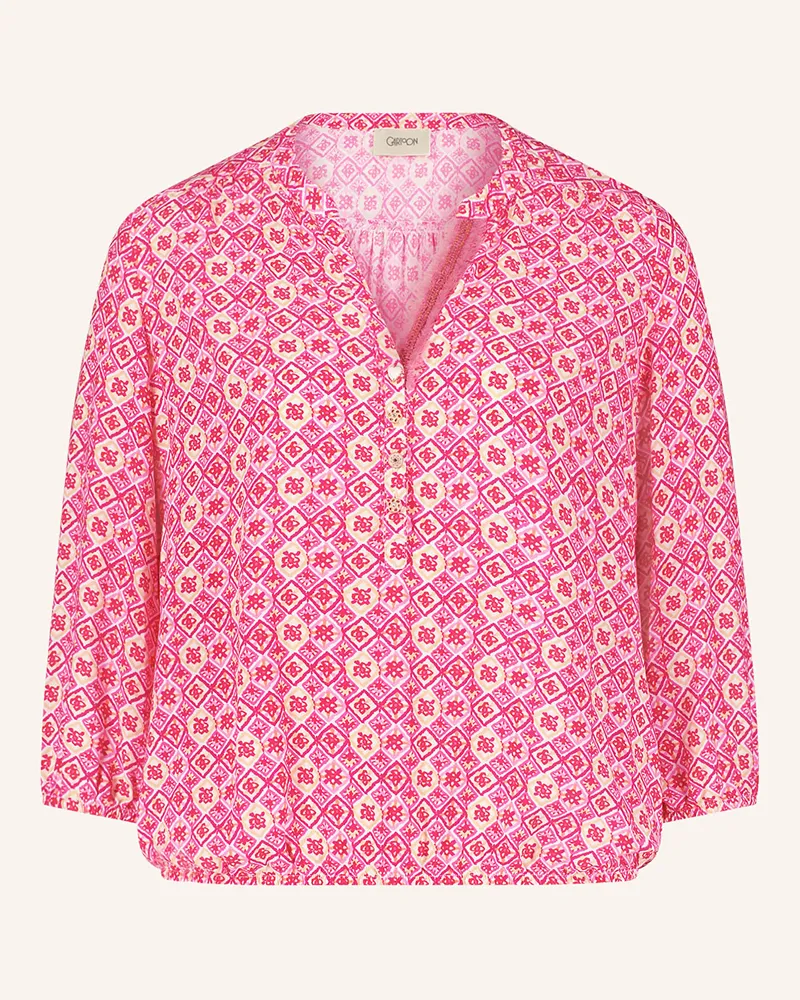 Cartoon Bluse mit 3/4-Arm Rot