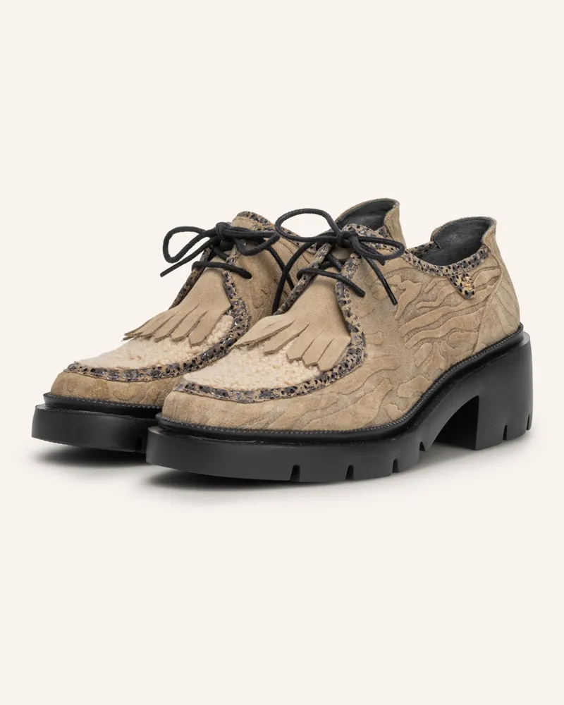 Floris van Bommel Schnürer Maddi 03 beige Taupe