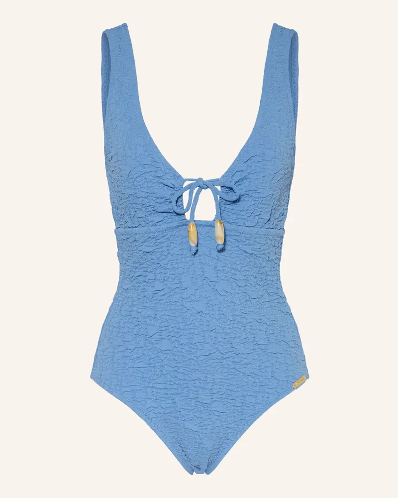 watercult Badeanzug Tidal Texture blau Hellblau