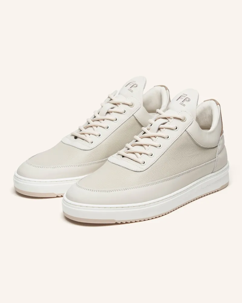 Filling Pieces Low Top Sneaker Tech Crumbs weiss Beige