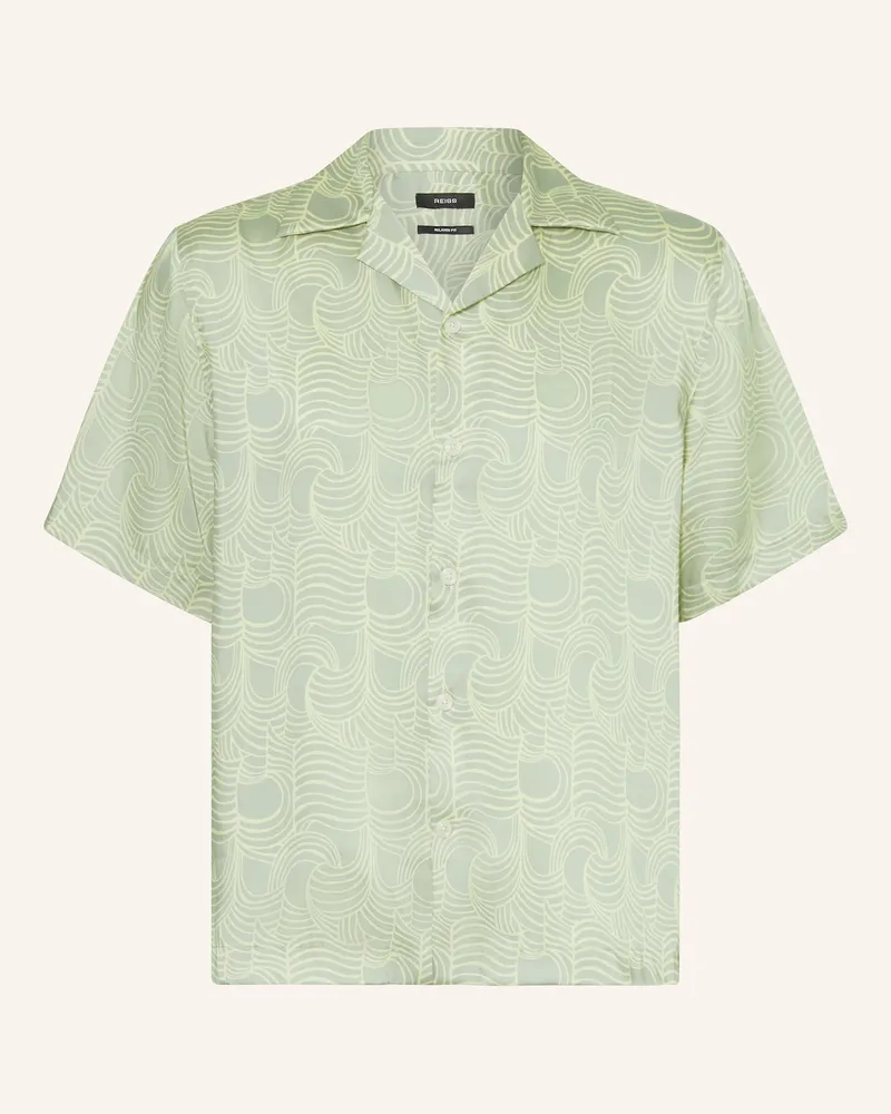 Reiss Resorthemd Waver Relaxed Fit gruen Ecru