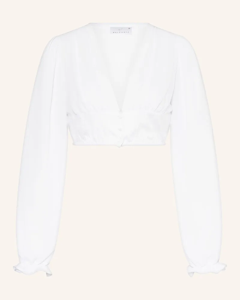 WALDORFF Dirndlbluse mit Cut-outs Weiss