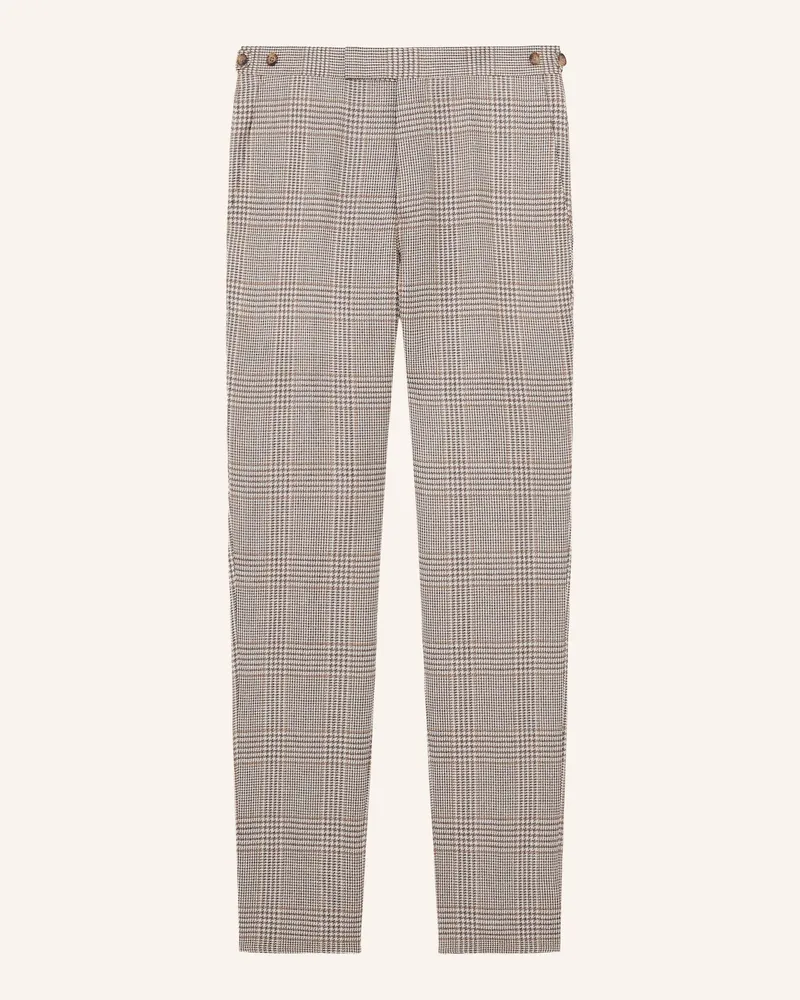 Reiss Hose Epsom Slim Fit Mit Leinen braun Taupe