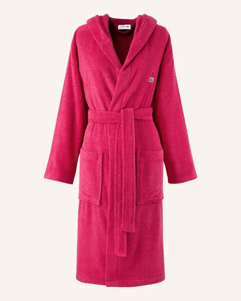 Lacoste Bademantel Lopen pink Rot