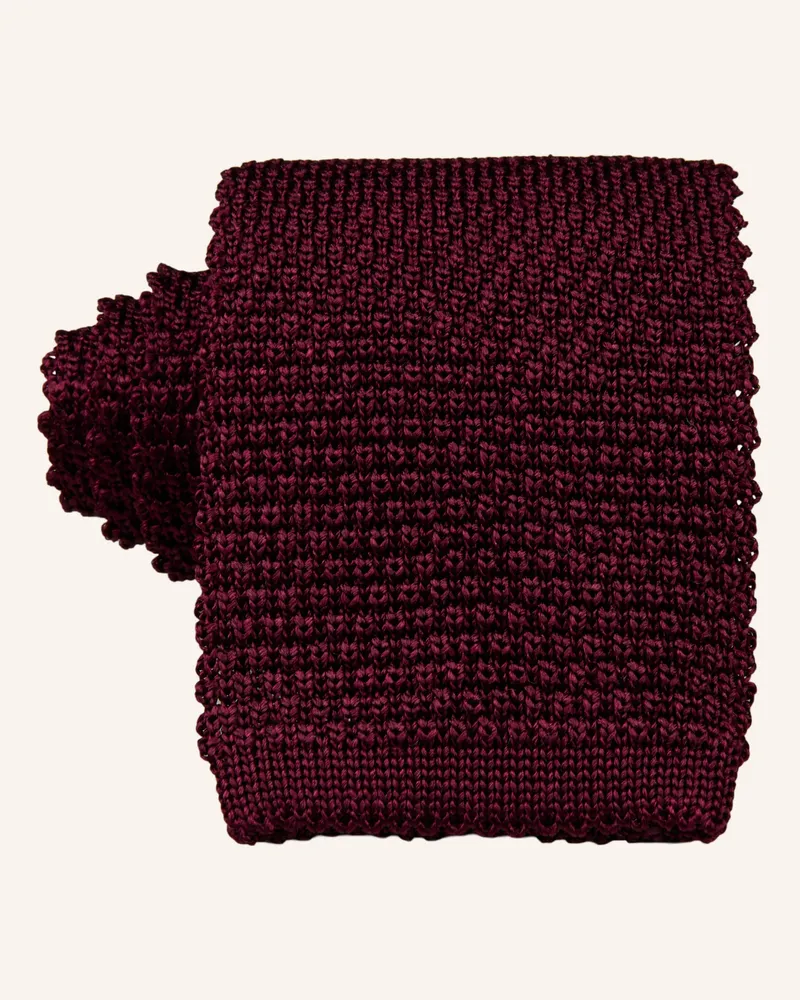 Brunello Cucinelli Strick-Krawatte rot Dunkelrot