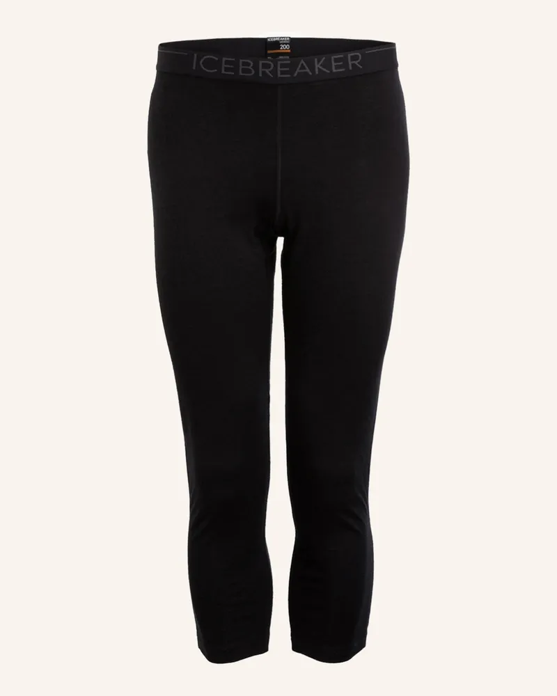 Icebreaker Funktionswäsche-Hose 200 Oasis Aus Merinowolle schwarz Schwarz