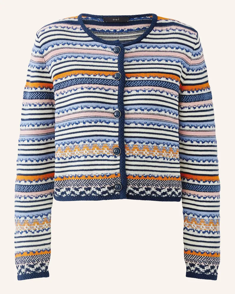 Oui  Strickjacke blau Dunkelblau