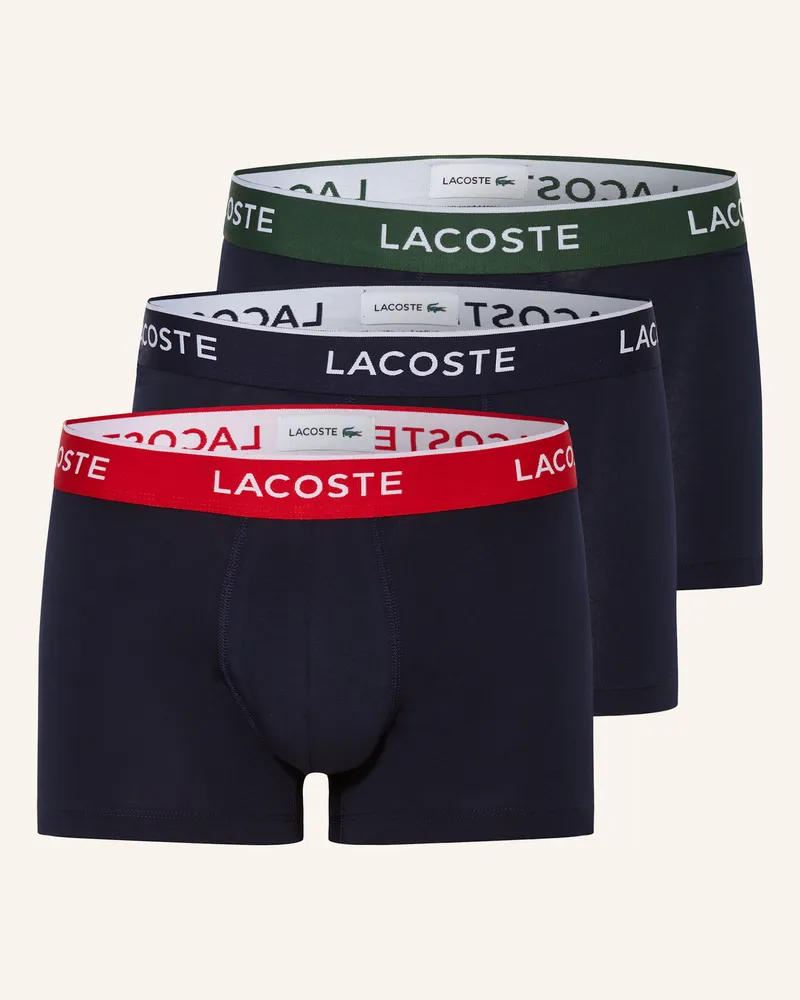 Lacoste 3er-Pack Boxershorts blau Dunkelblau