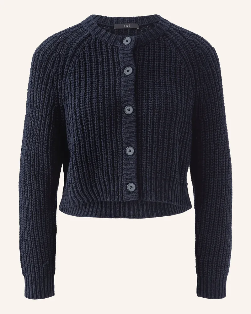 Oui  Strickjacke Dunkelblau