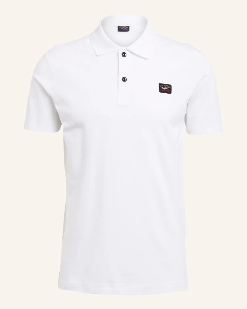 Paul & Shark Piqué-Poloshirt Weiss