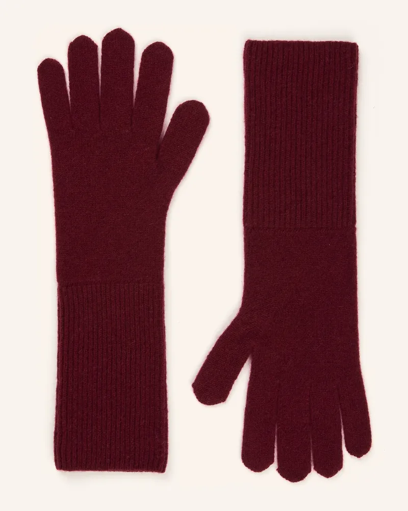 Darling Harbour Handschuhe Aus Cashmere rot Bordeaux