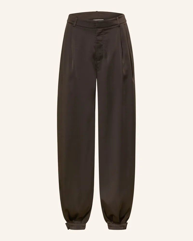 Neo Noir Satinhose Fayla braun Dunkelbraun