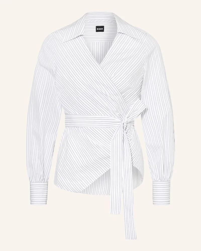 HUGO BOSS Wickelbluse Bekania weiss Weiss