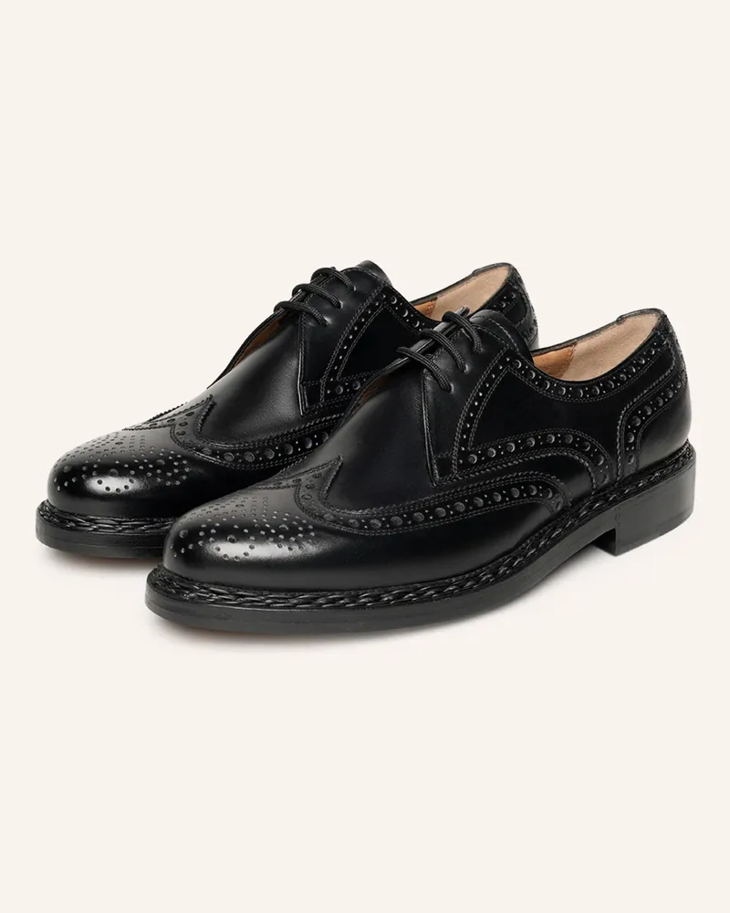 Heinrich Dinkelacker Schnürer BUDA FULL-BROGUE BC Schwarz