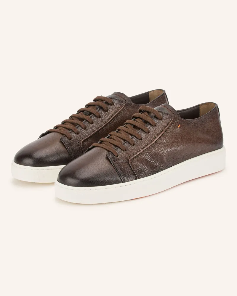 Santoni Sneaker Clean braun Dunkelbraun