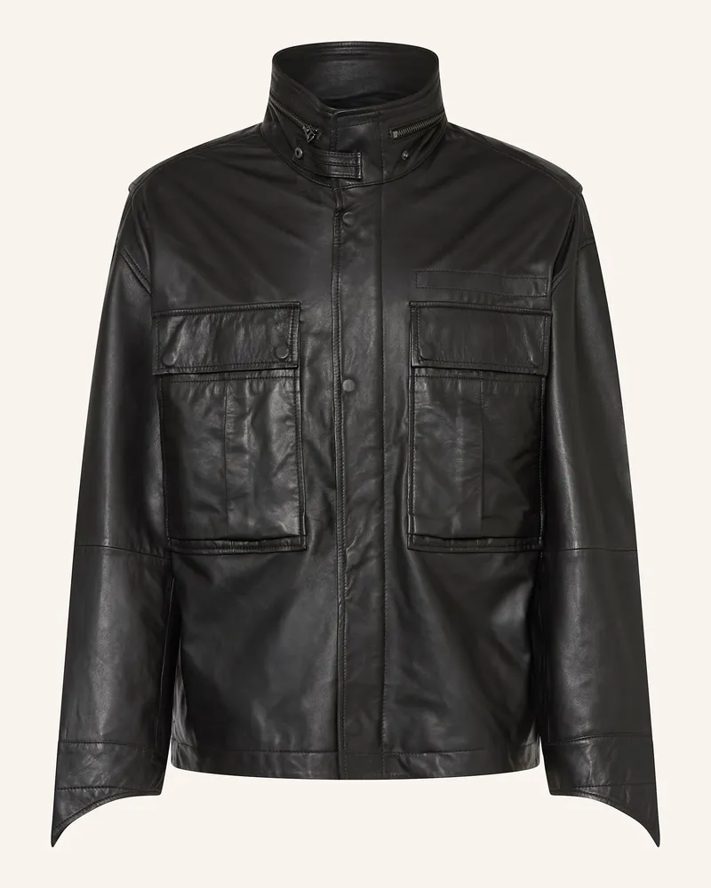 AllSaints Lederjacke HALTON Schwarz