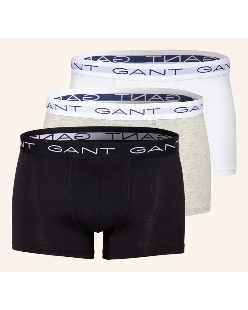 Gant 3er-Pack Boxershorts Grau