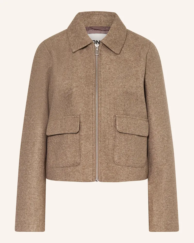 only Kastenjacke Taupe