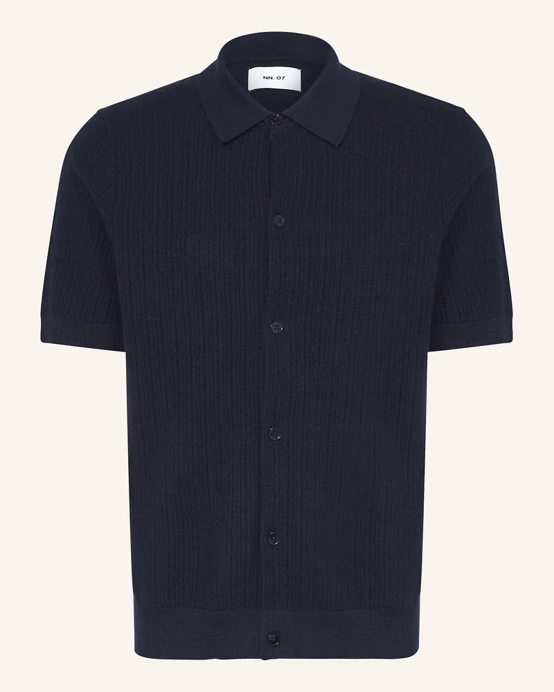 NN 07 Strickhemd NOLAN Comfort Fit Dunkelblau