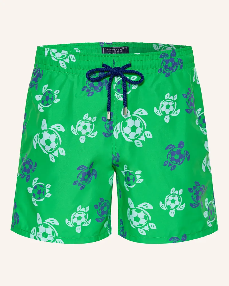 Vilebrequin Badeshorts Soccer Turtles Moorea gruen Grün