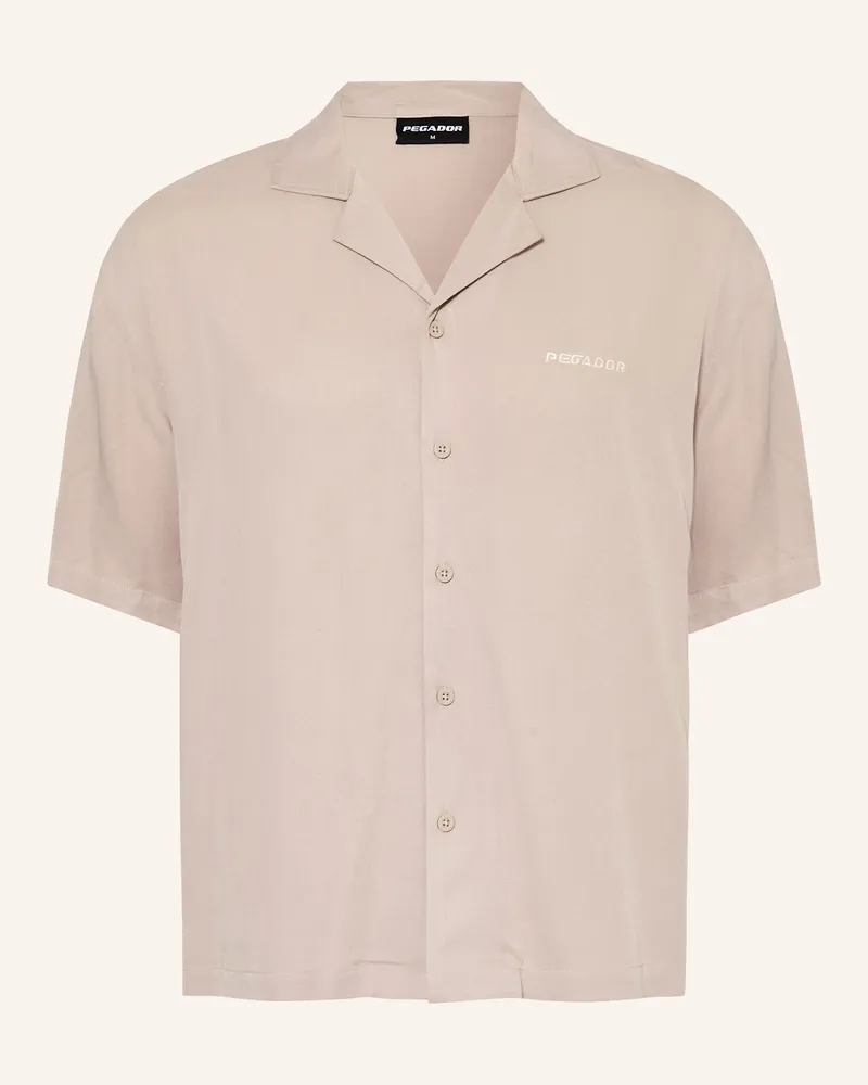 PEGADOR Resorthemd Comfort Fit beige Taupe