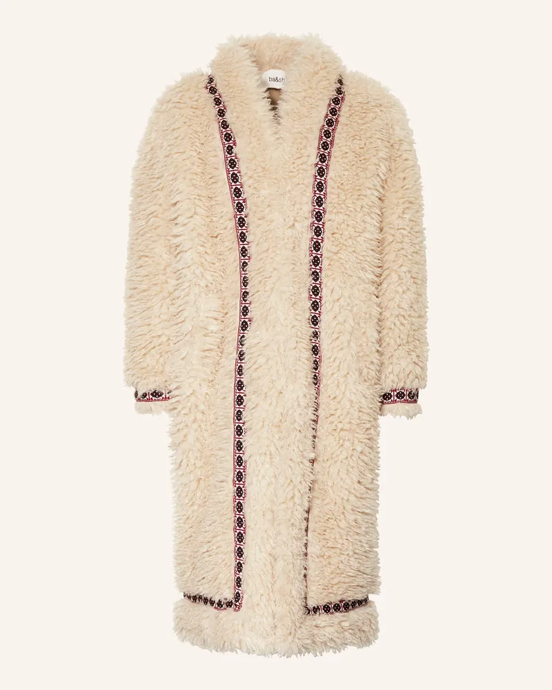 ba&sh Teddyfell-Mantel CAIS Ecru
