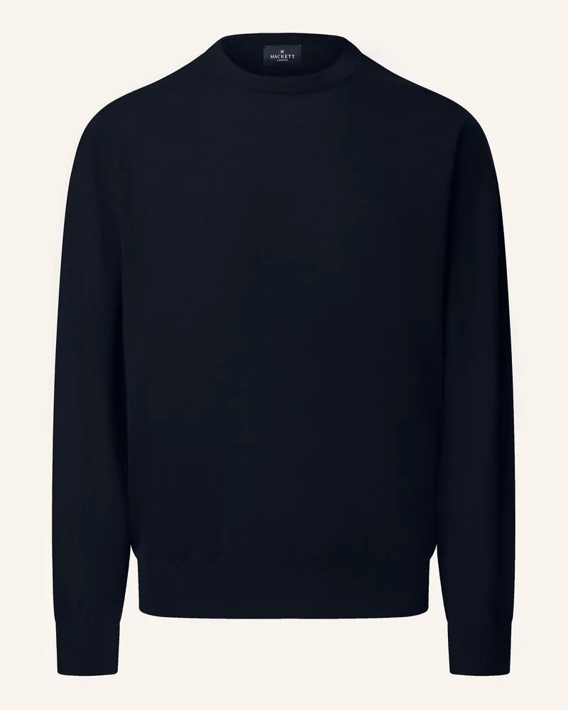Hackett Pullover MERINO SILK CREW Blau
