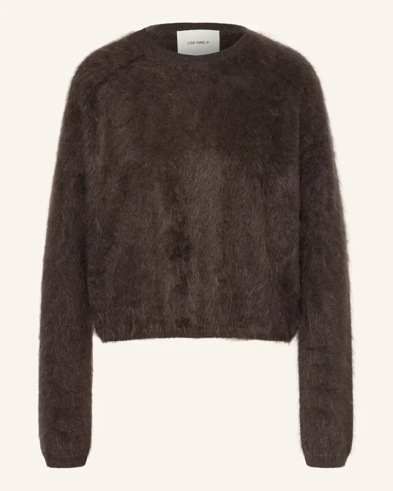 Lisa Yang Cashmere-Pullover Lexia braun Dunkelbraun