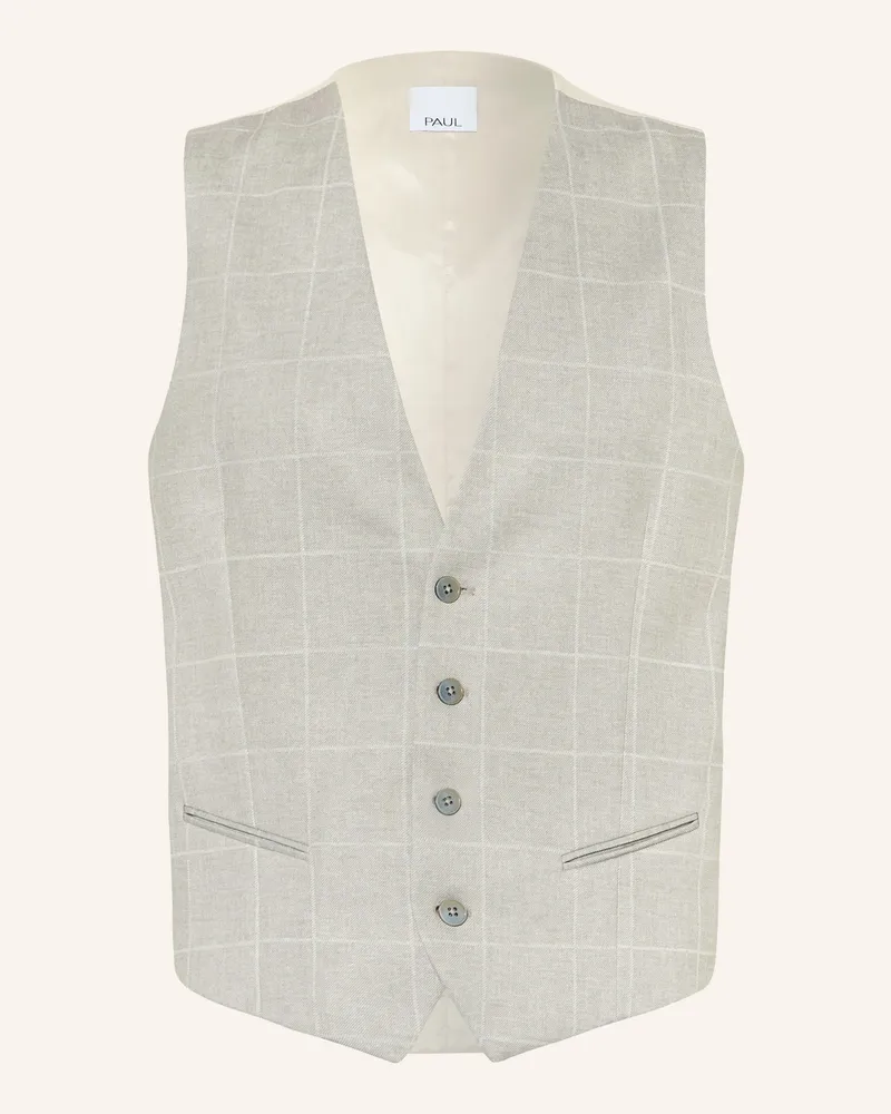 paul Anzugweste Slim Fit beige 220