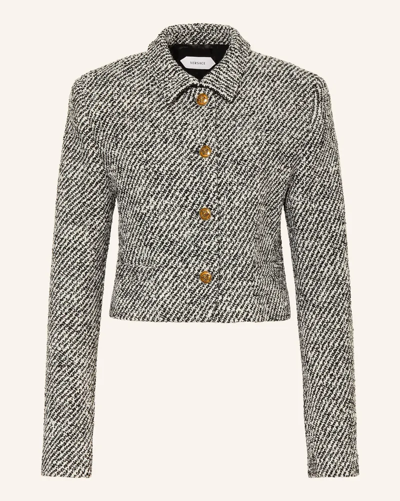 Versace Bouclé-Blazer schwarz Schwarz