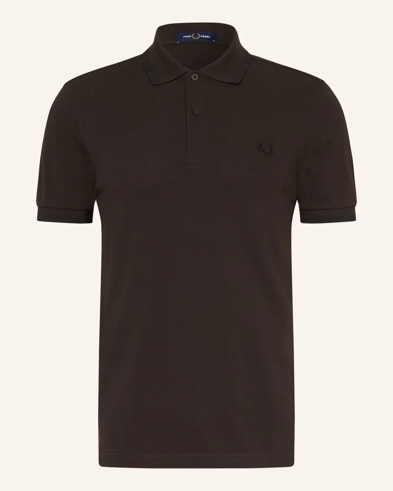Fred Perry Piqué-Poloshirt braun Dunkelbraun