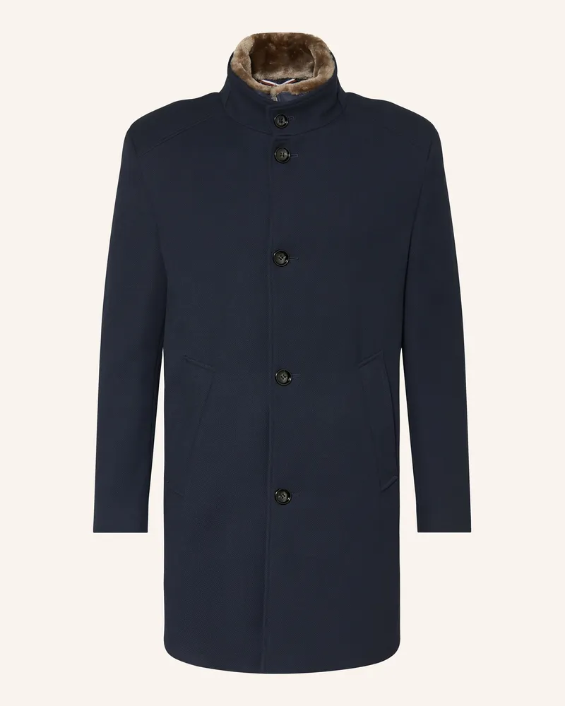 Bugatti Mantel mit herausnehmbarer Blende Dunkelblau