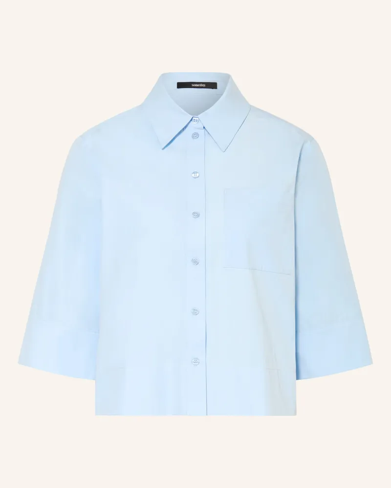 someday. Hemdbluse ZARBA BOLD mit 3/4-Arm Hellblau