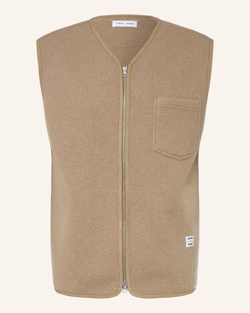 Samsøe & Samsøe Weste Sahannes beige Hellbraun