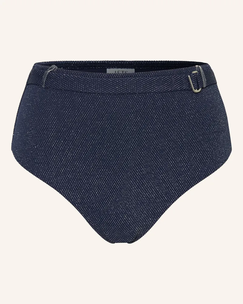 JETS Australia High-Waist-Bikini-Hose Tirari Nights Mit Glitzergarn blau Dunkelblau